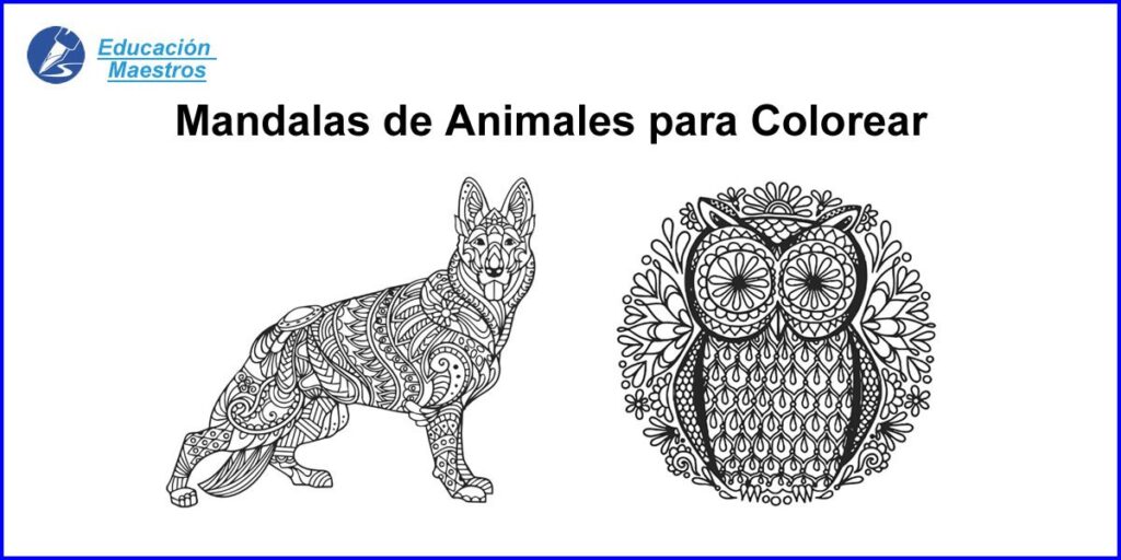 Mandalas de Animales para Colorear - Imprimir Dibujos