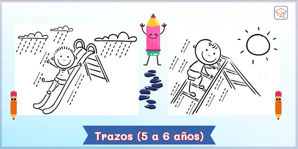 Actividades de trazos para niños de 5 y 6 seis años - PDF