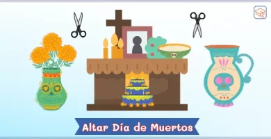 Armar y recortar el altar para el día de muertos - Manualidad
