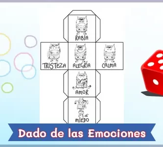 Dado de las emociones para armar y recortar - Material Didáctico