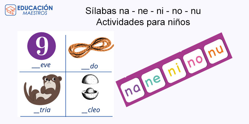 ▷ Sílabas - (na, ne, ni, no, nu) - Fichas de Actividades