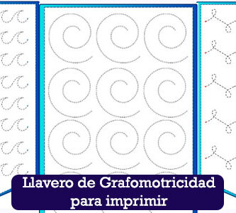 Llavero didáctico de motricidad para imprimir en PDF
