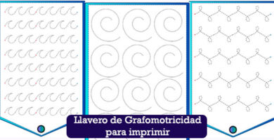 Llavero didáctico de motricidad para imprimir en PDF
