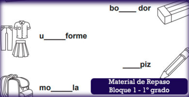 Material de repaso bloque 1 para primer grado de primaria - PDF