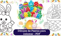 Dibujos de pascua para colorear e imprimir - PDF