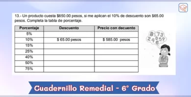 Cuadernillo remedial de sexto grado de primaria - Repaso escolar
