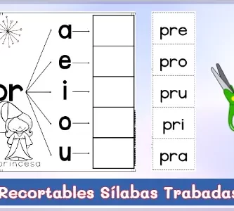 Fichas recortables de las sílabas trabadas - Primaria PDF
