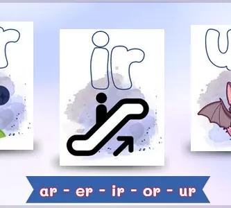 Fichas de actividades de sílabas inversas: ar-er-ir-or-ur