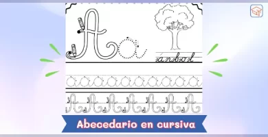 Cuadernillo del abecedario en letra cursiva