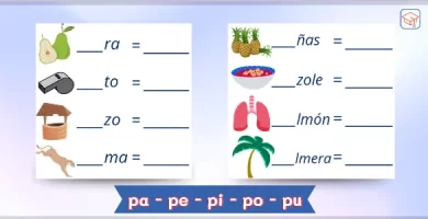 Fichas de sílabas simples pa - pe - pi - po - pu