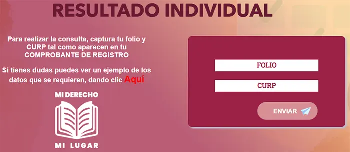 Consultar Resultados - Programa (Mi derecho, mi lugar)