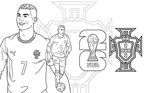 Jugadores Famosos para Colorear en PDF | Mundial 2026