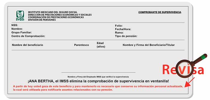 Certificado de Supervivencia IMSS